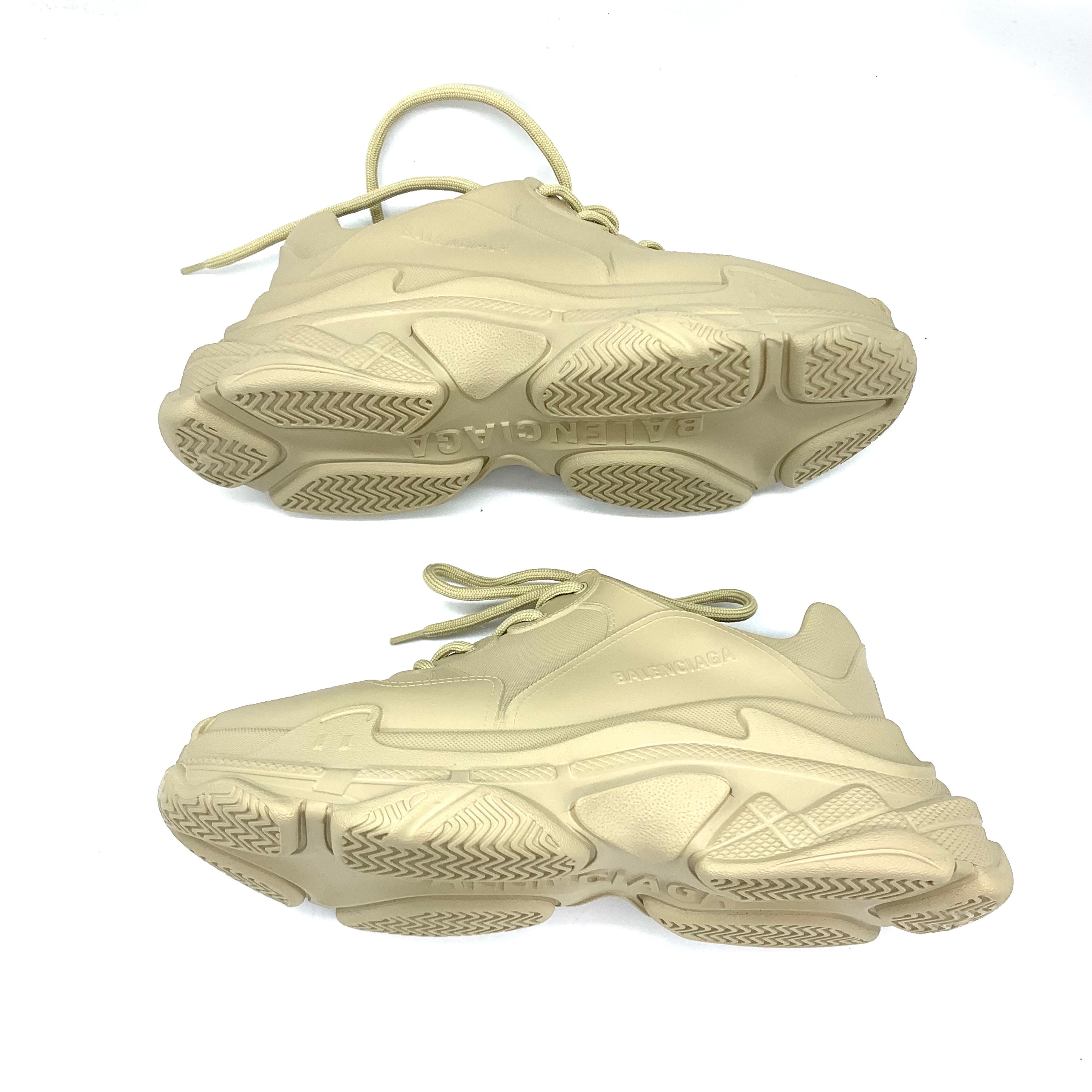 BALENCIAGA Women's Triple S Mold Sneaker "Beige"