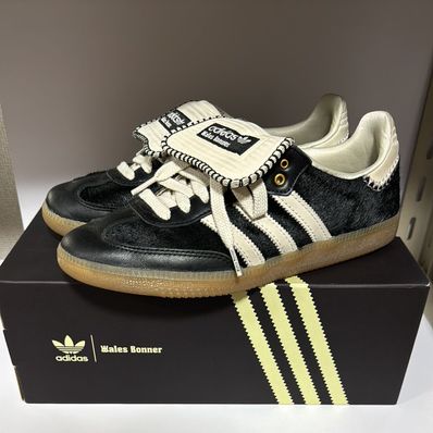 Wales Bonner × adidas Samba Pony Tonal Low "Core Black/Cream White"