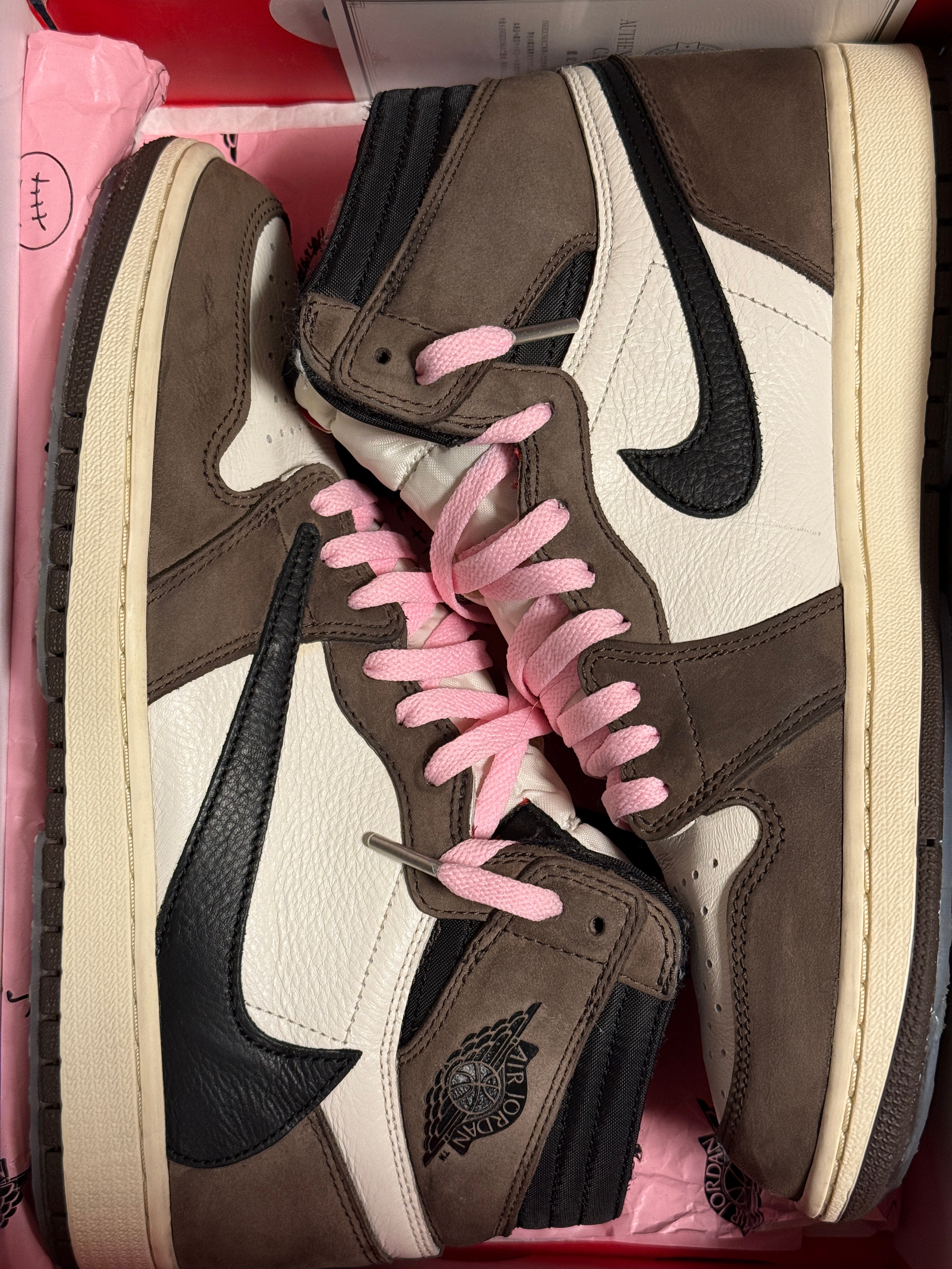 Travis Scott × Nike Air Jordan 1 Retro High OG TS SP "Sail/Dark Mocha"