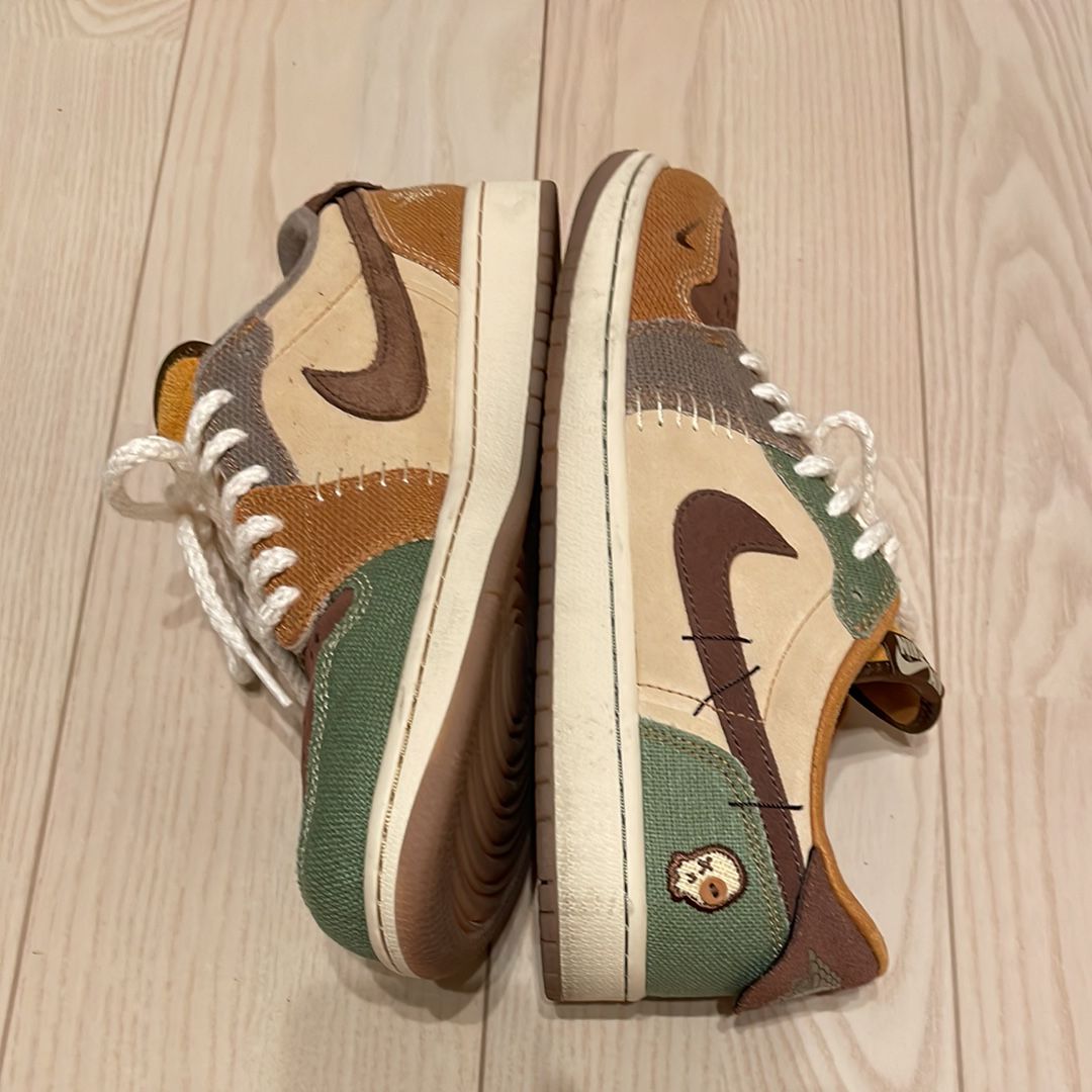 Zion Williamson × Nike Air Jordan 1 Low OG "Flax and Oil Green"