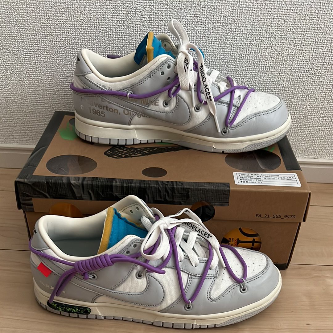Off-White × Nike Dunk Low "Sail/Neutral Gray"