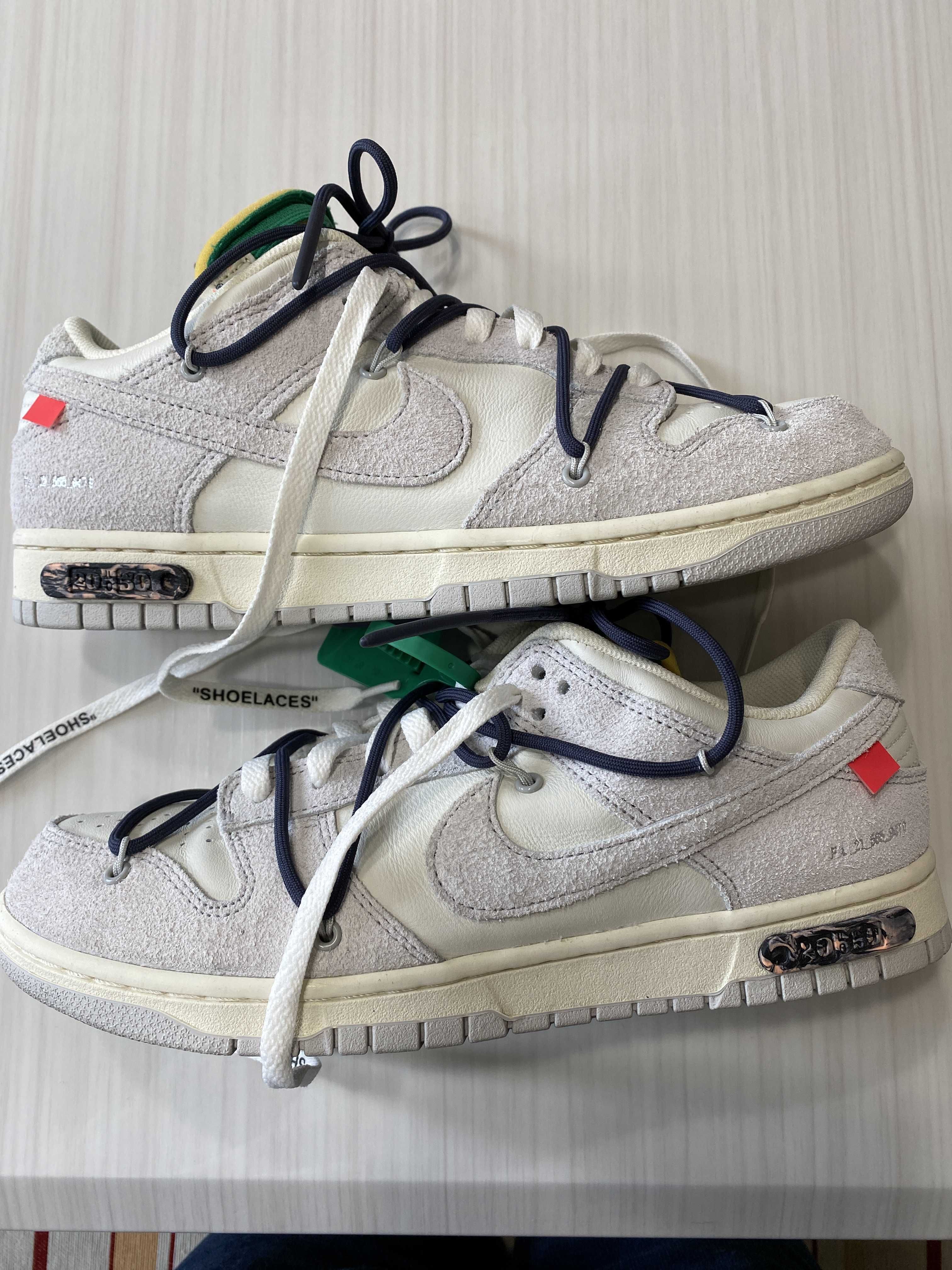 Off-White × Nike Dunk Low "Sail/Neutral Grey/Gridiron"