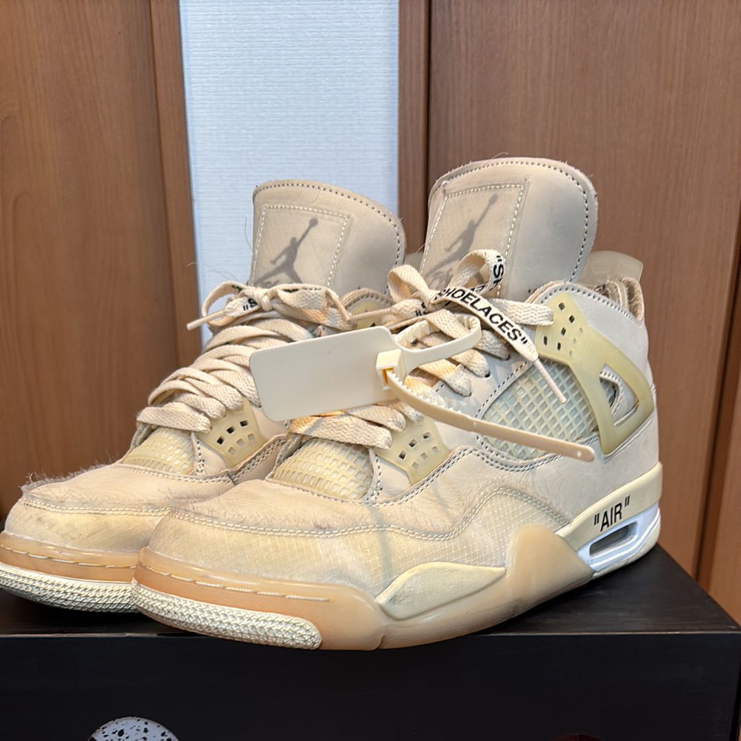 Off-White × Nike Women's Air Jordan 4 SP "Sail"