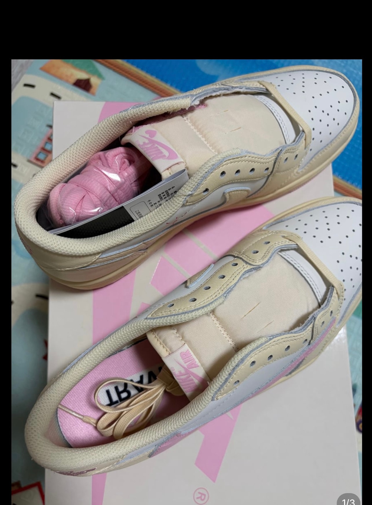 Travis Scott × Nike Air Jordan 1 Retro Low OG "Muslin/Shy Pink"