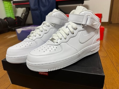Supreme × Nike Air Force 1 Mid "White" FW24
