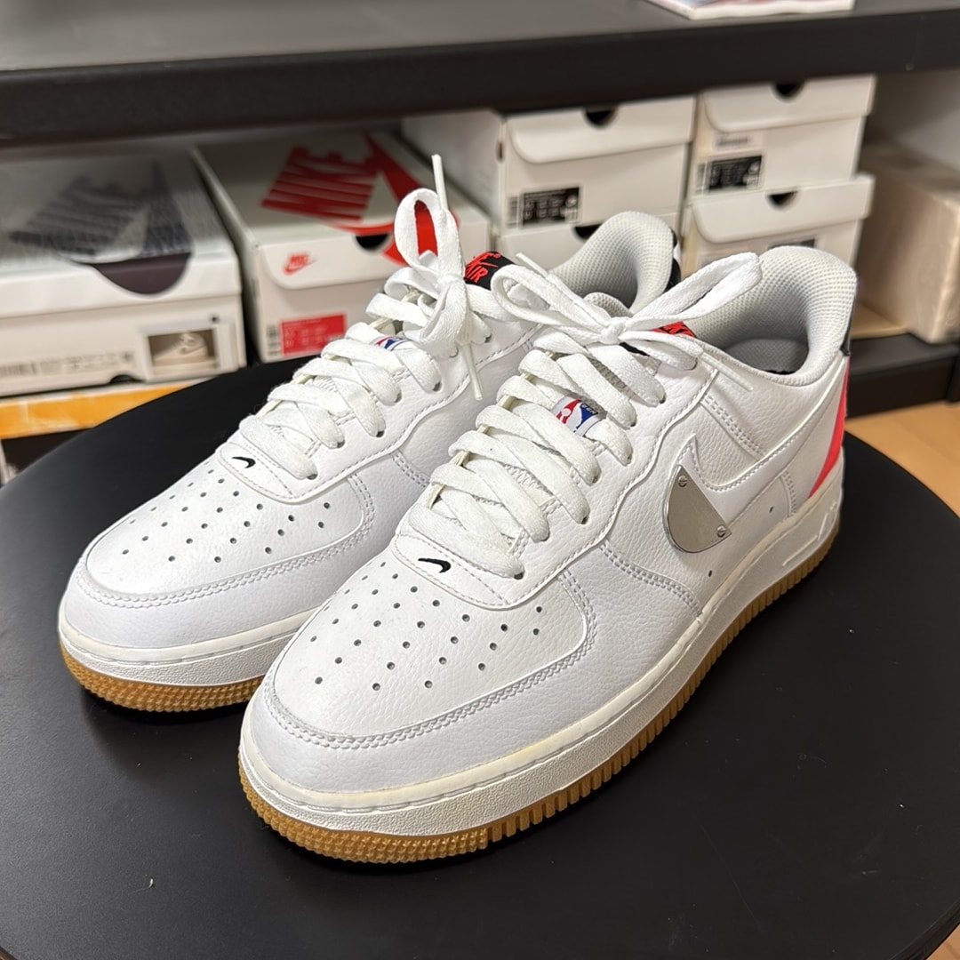 NBA × Nike Air Force 1 Low "White/Crimson/Gum"