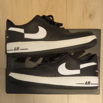Supreme × COMME des GARCONS SHIRT × Nike Air Force 1 Low "Black/White" (2018)