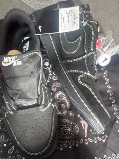 Travis Scott × Nike Air Jordan 1 Low OG SP "Black Phantom"