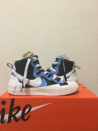 sacai × NIKE BLAZER MID "BLACK / BLUE"