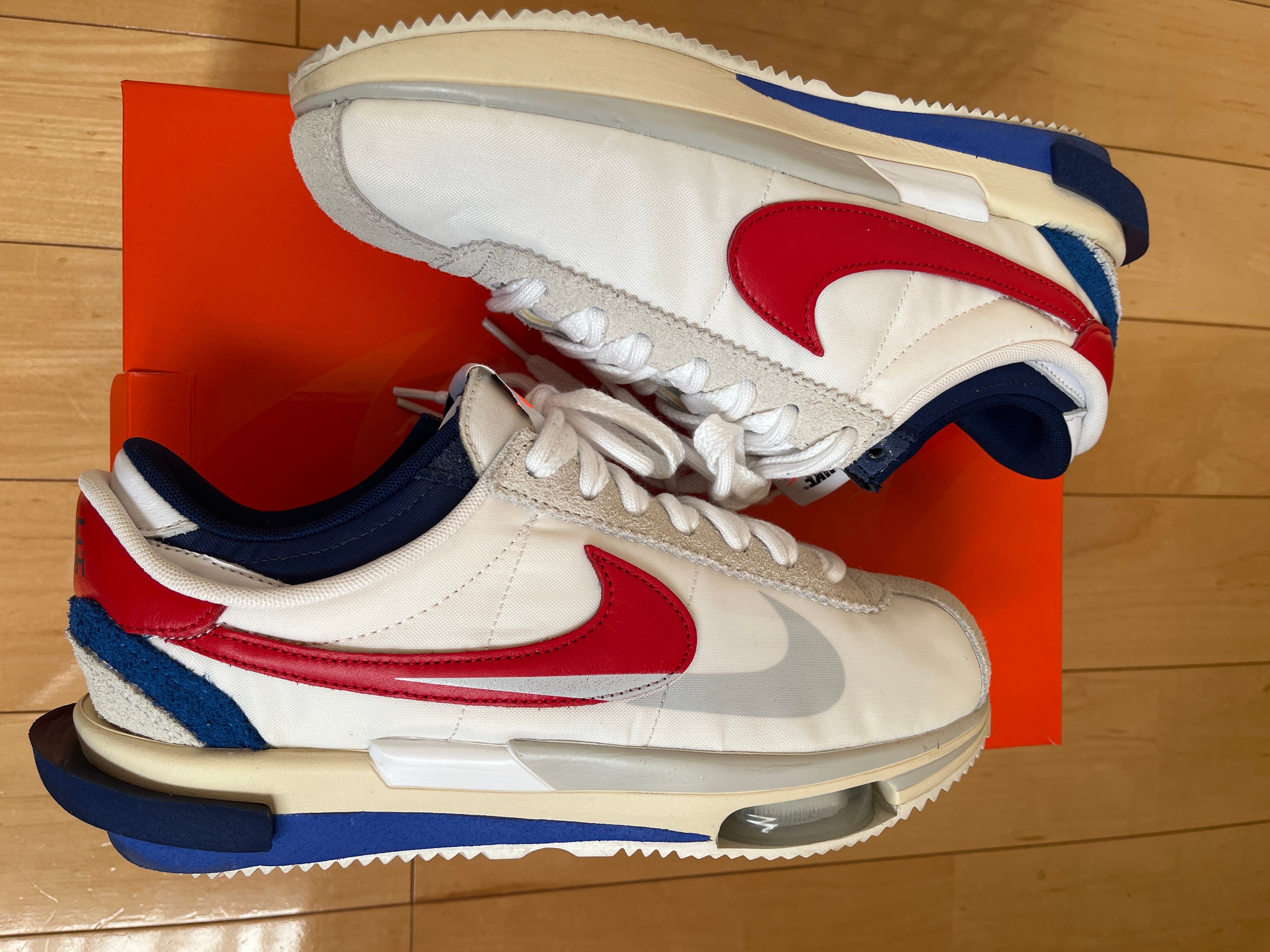 sacai × Nike Zoom Cortez "White and University Red"