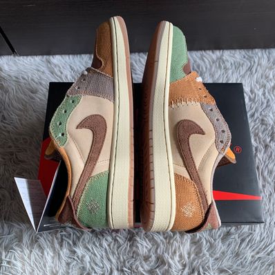 Zion Williamson × Nike Air Jordan 1 Low OG "Flax and Oil Green"