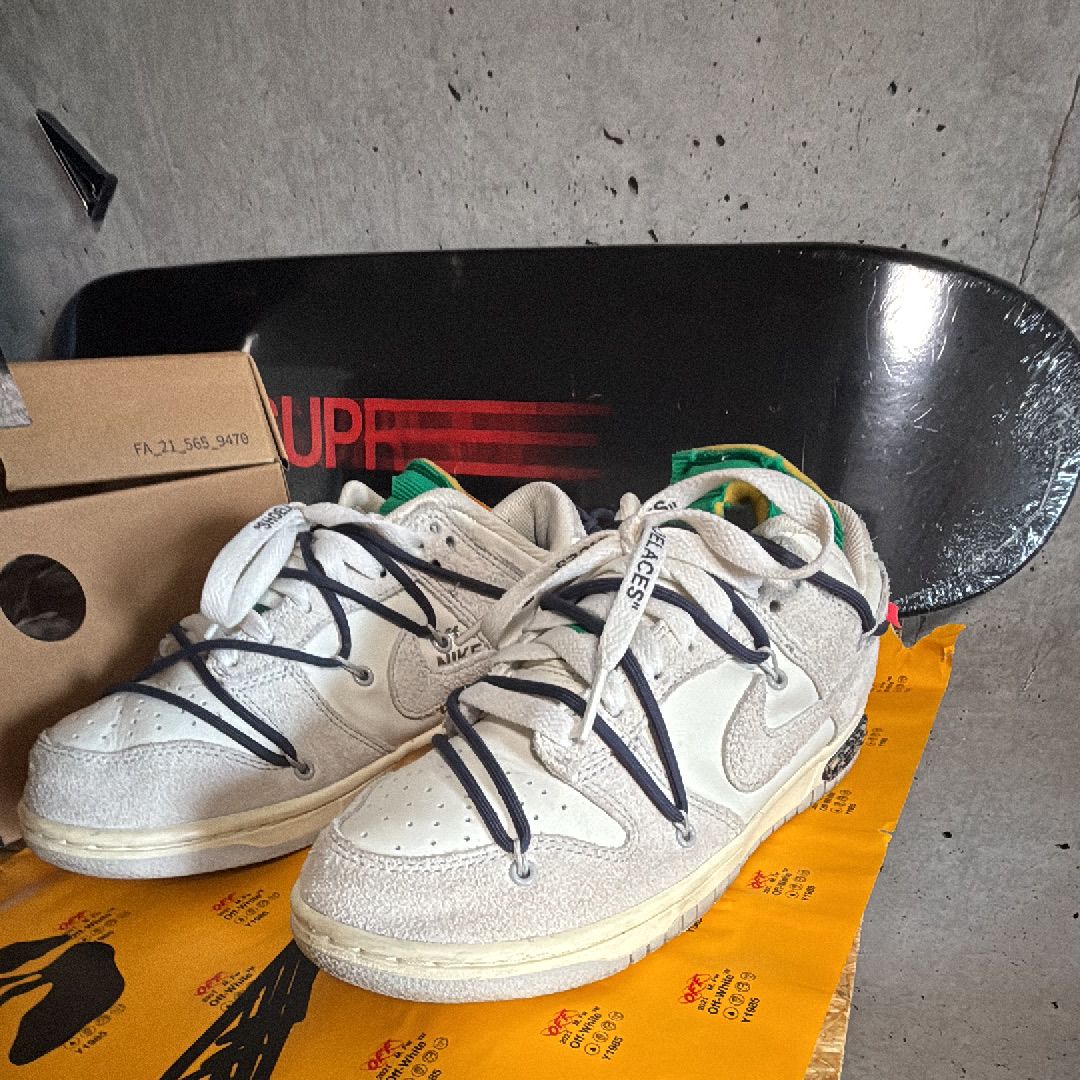 Off-White × Nike Dunk Low "Sail/Neutral Grey/Gridiron"