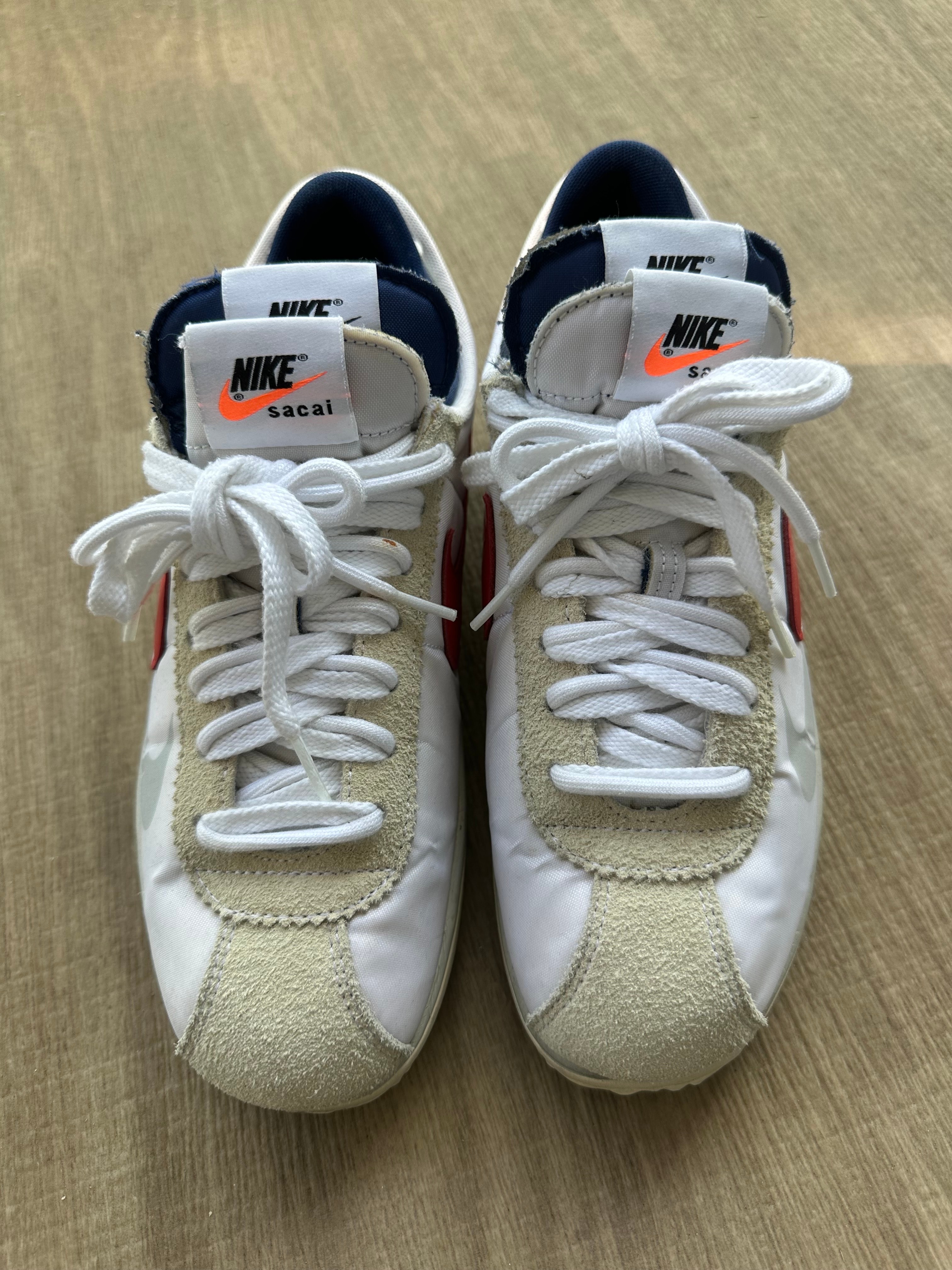 sacai × Nike Zoom Cortez "White and University Red"