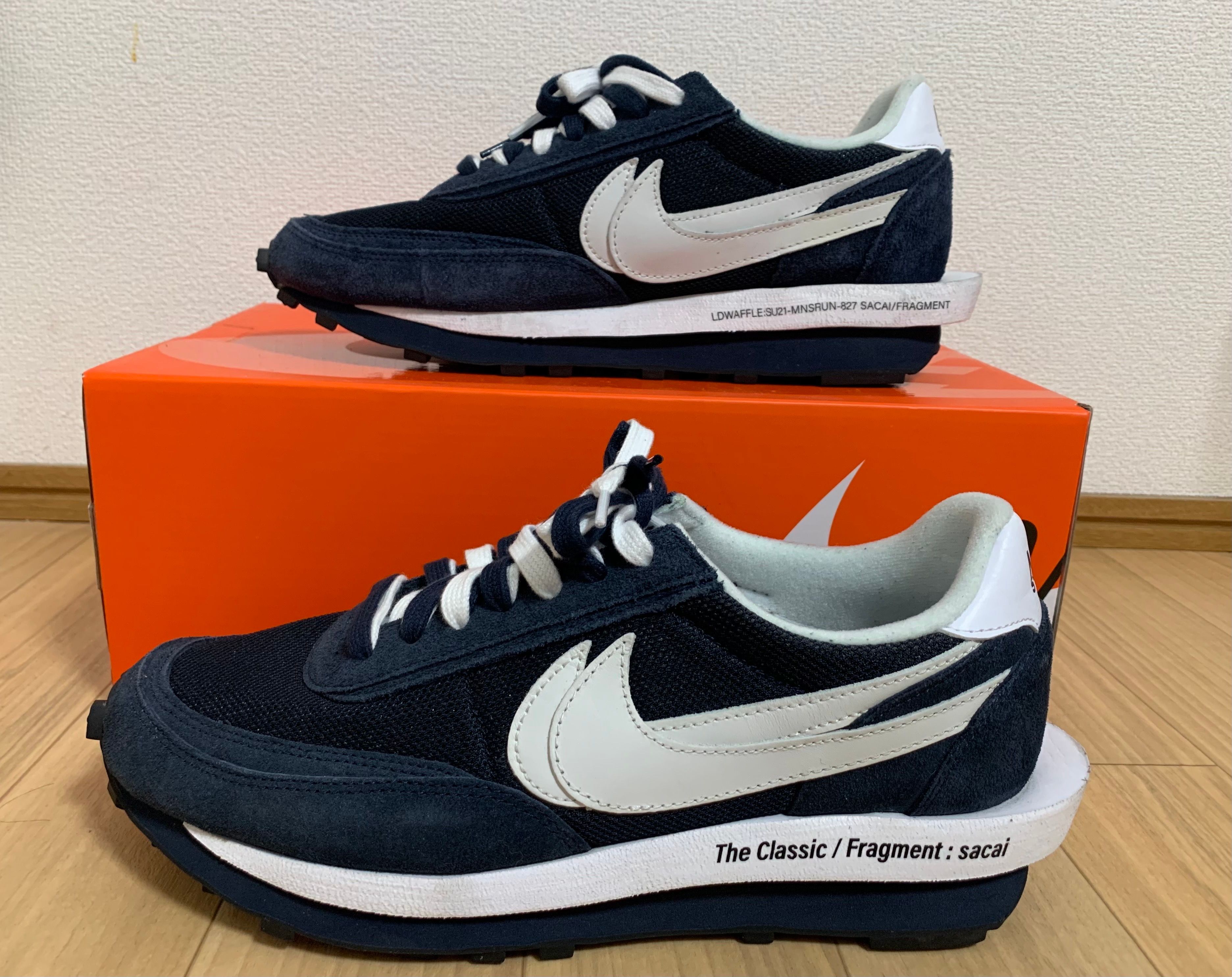 Fragment × sacai × Nike LD Waffle "Blackended Blue"