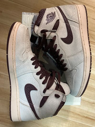 A Ma Maniere × Nike Air Jordan 1 Retro High OG "Sail and Burgundy"