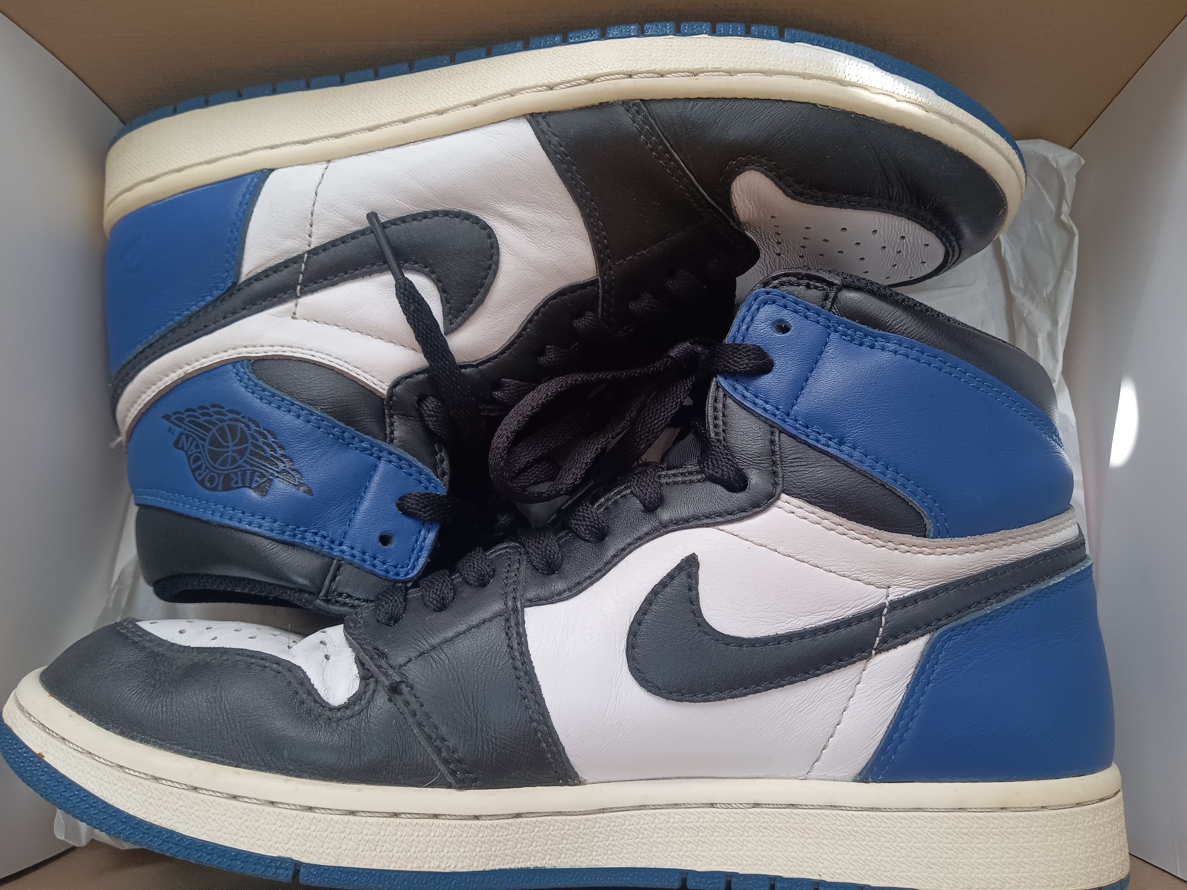 fragment design × Nike Air Jordan 1 Retro High OG "Black/Sport Royal/White"