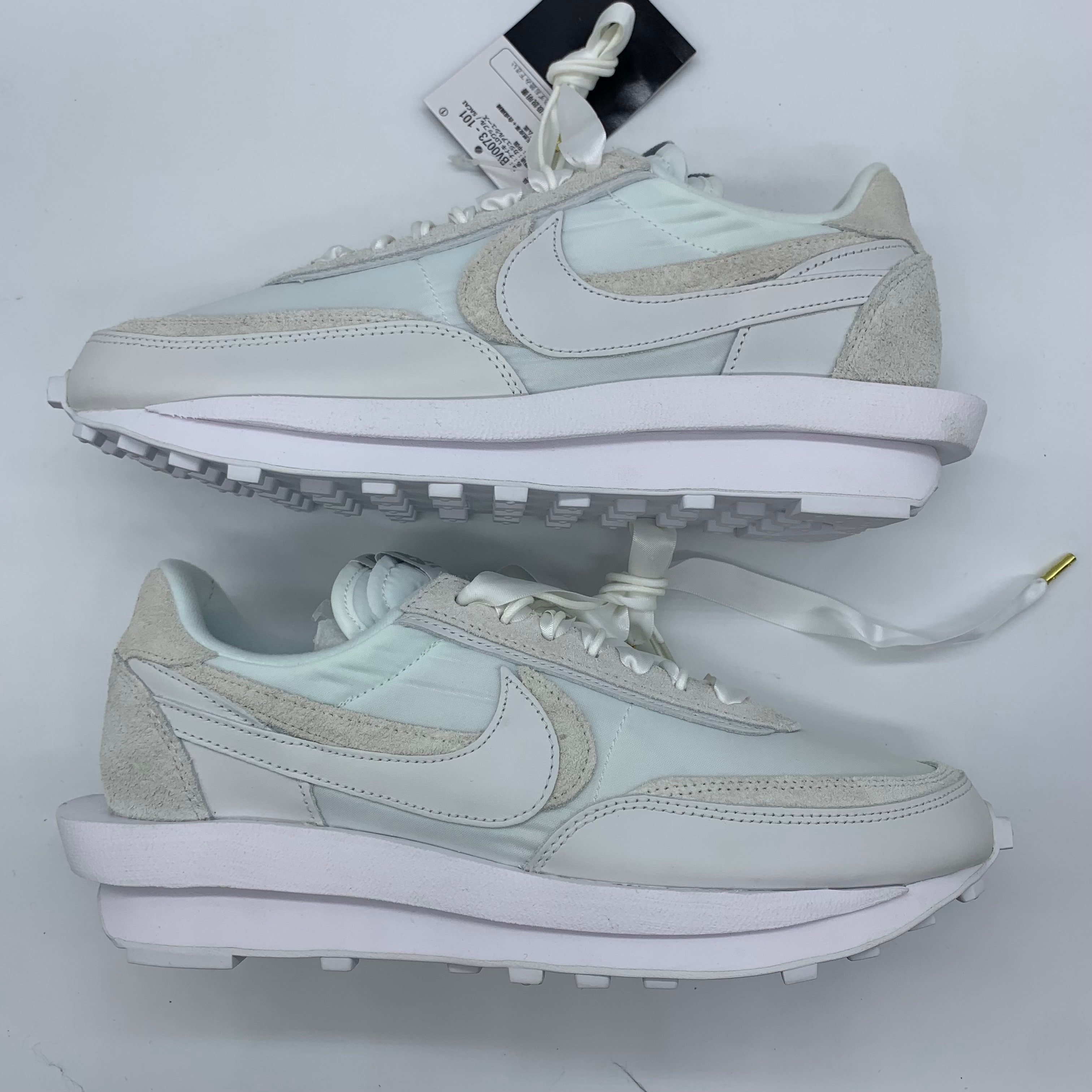 sacai × Nike LDV Waffle "Triple White"