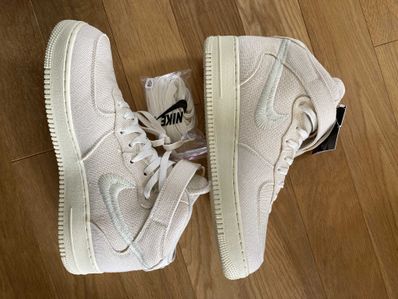 Stussy × Nike Air Force 1 Mid "Fossil Stone"