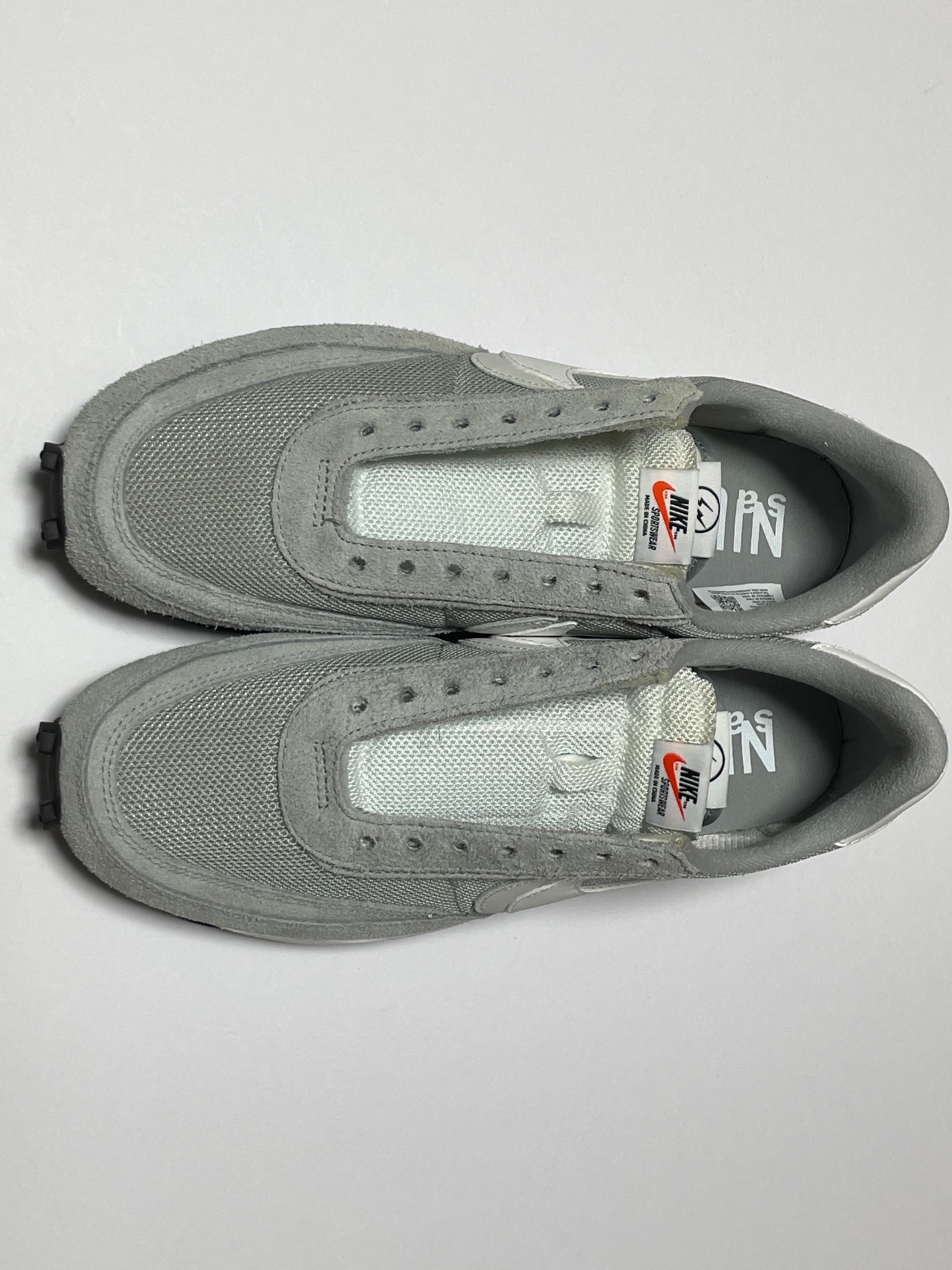 fragment design × sacai × Nike LD Waffle "Light Smoke Grey"