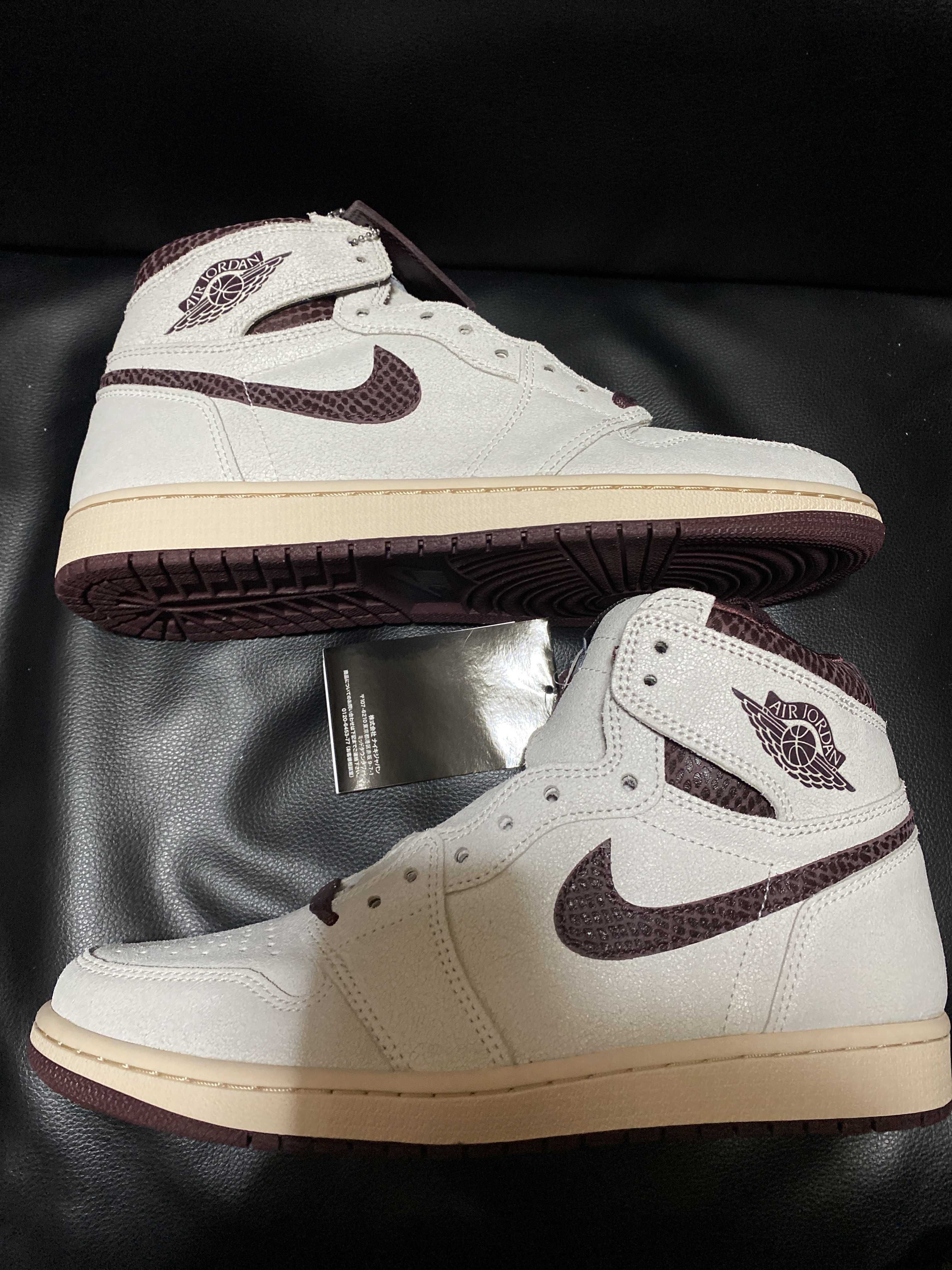 A Ma Maniere × Nike Air Jordan 1 Retro High OG "Sail and Burgundy"