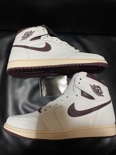 A Ma Maniere × Nike Air Jordan 1 Retro High OG "Sail and Burgundy"