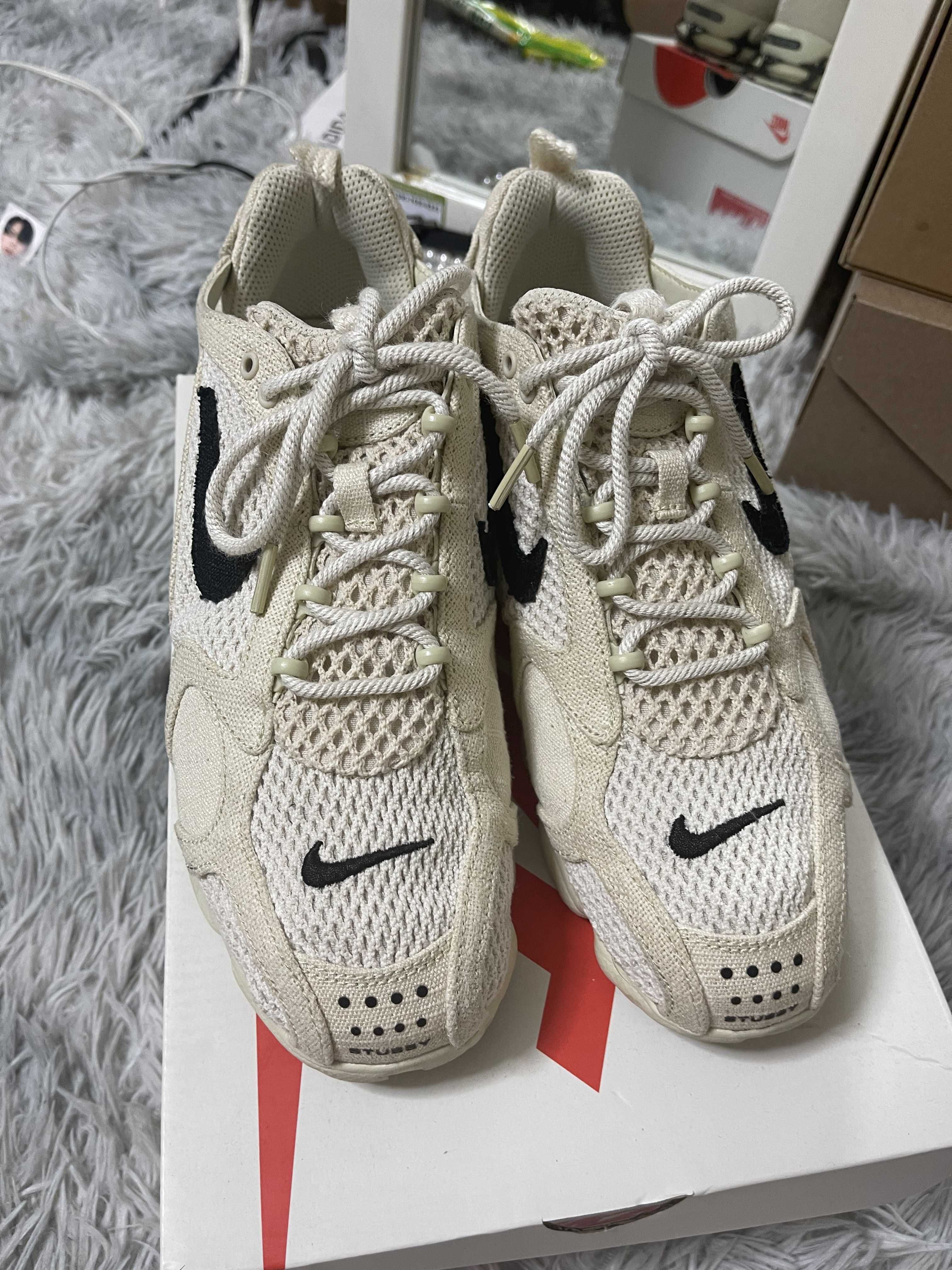 Stussy × Nike Air Zoom Spiridon CG 2 "Fossil/Black"