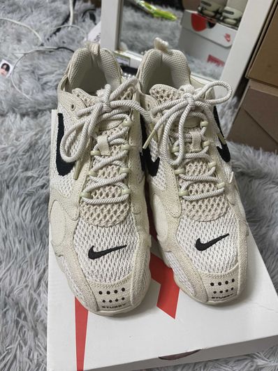 Stussy × Nike Air Zoom Spiridon CG 2 "Fossil/Black"