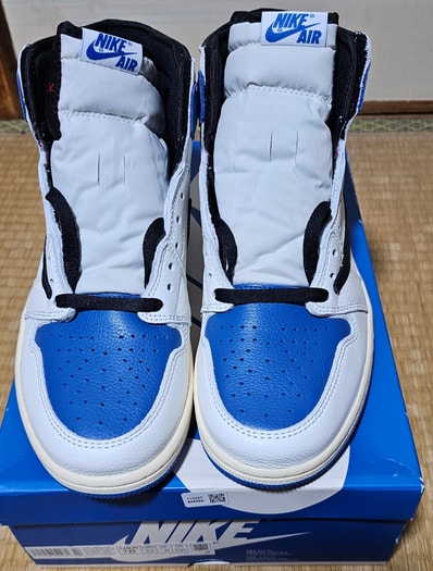 Travis Scott × fragment design × Nike Air Jordan 1 Retro High OG SP "Military Blue"