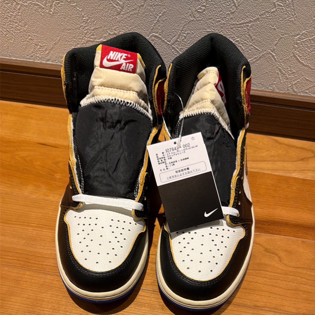 fragment design × UNION × Nike Air Jordan 1 High OG "Black/Varsity Red"