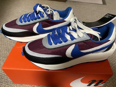 UNDERCOVER × sacai × Nike LD Waffle "Night Maroon/Pale Ivory-Ground Grey-Team Royal"