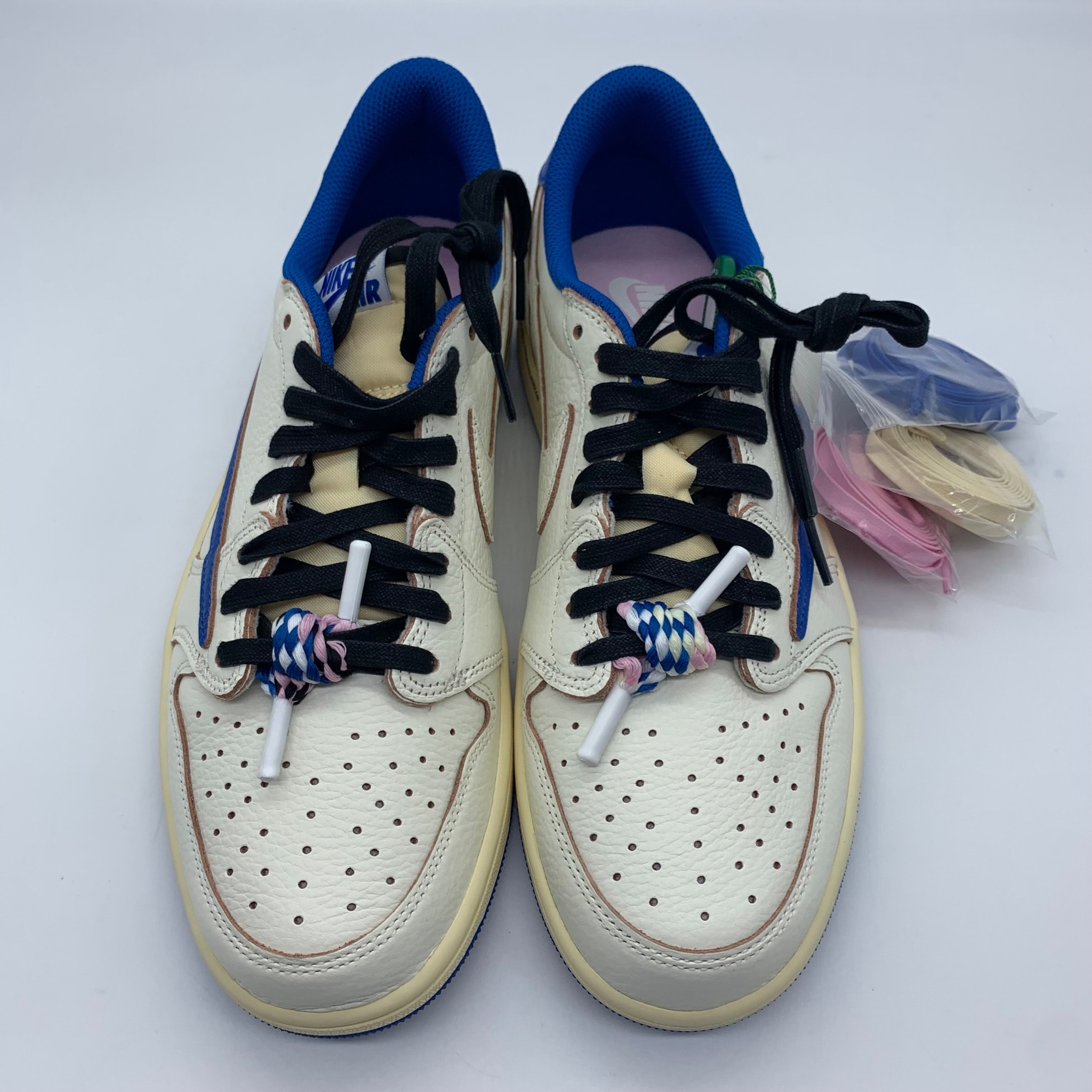 Travis Scott × fragment design × Nike Air Jordan 1 Low OG "Sail/Military Blue"