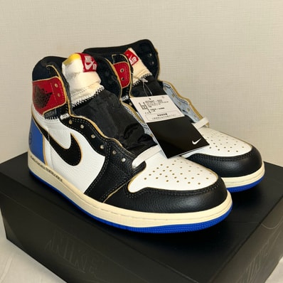 fragment design × UNION × Nike Air Jordan 1 High OG "Black/Varsity Red"