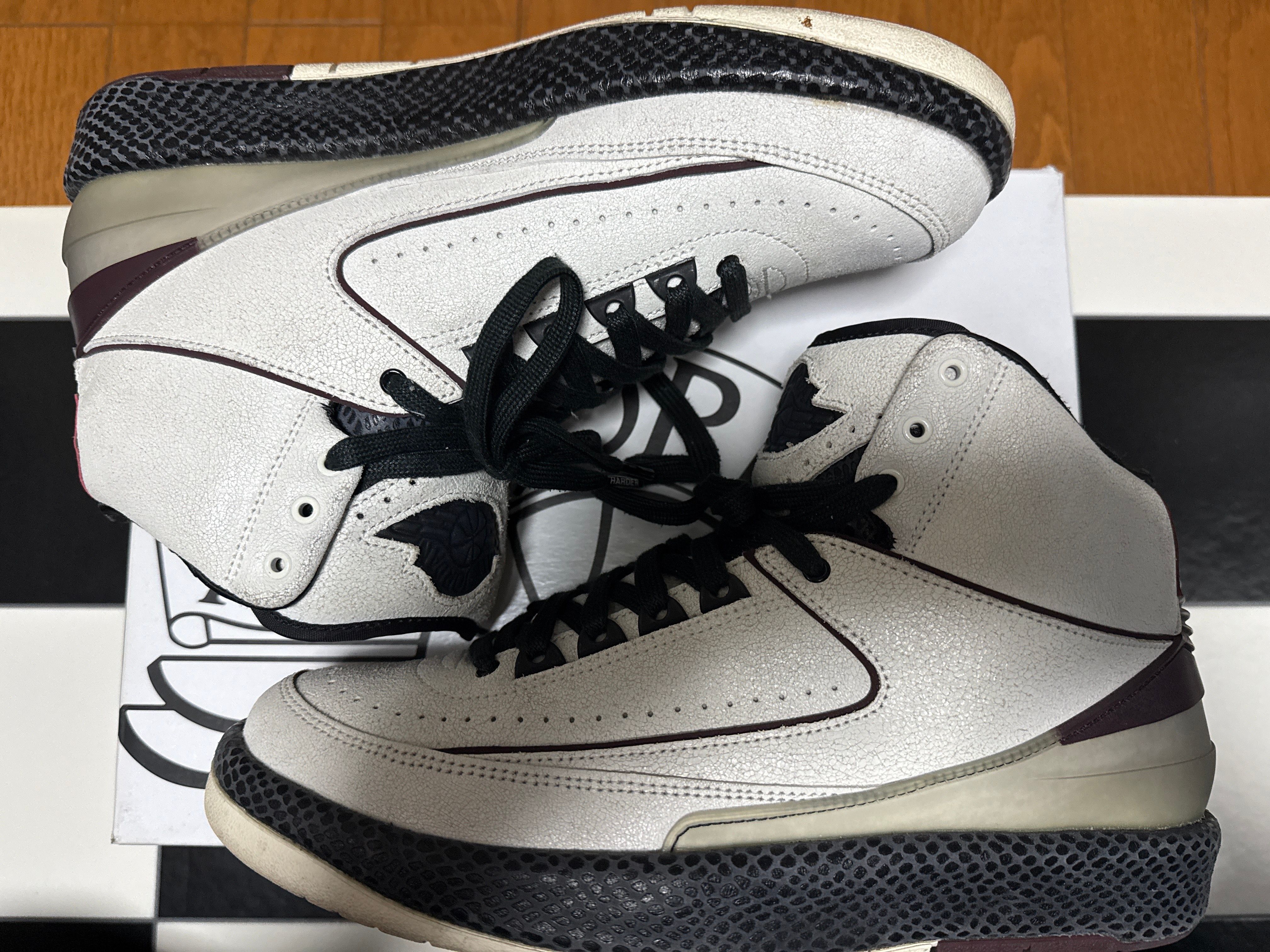 A Ma Maniere × Nike Air Jordan 2 "Airness/Sail and Burgundy"