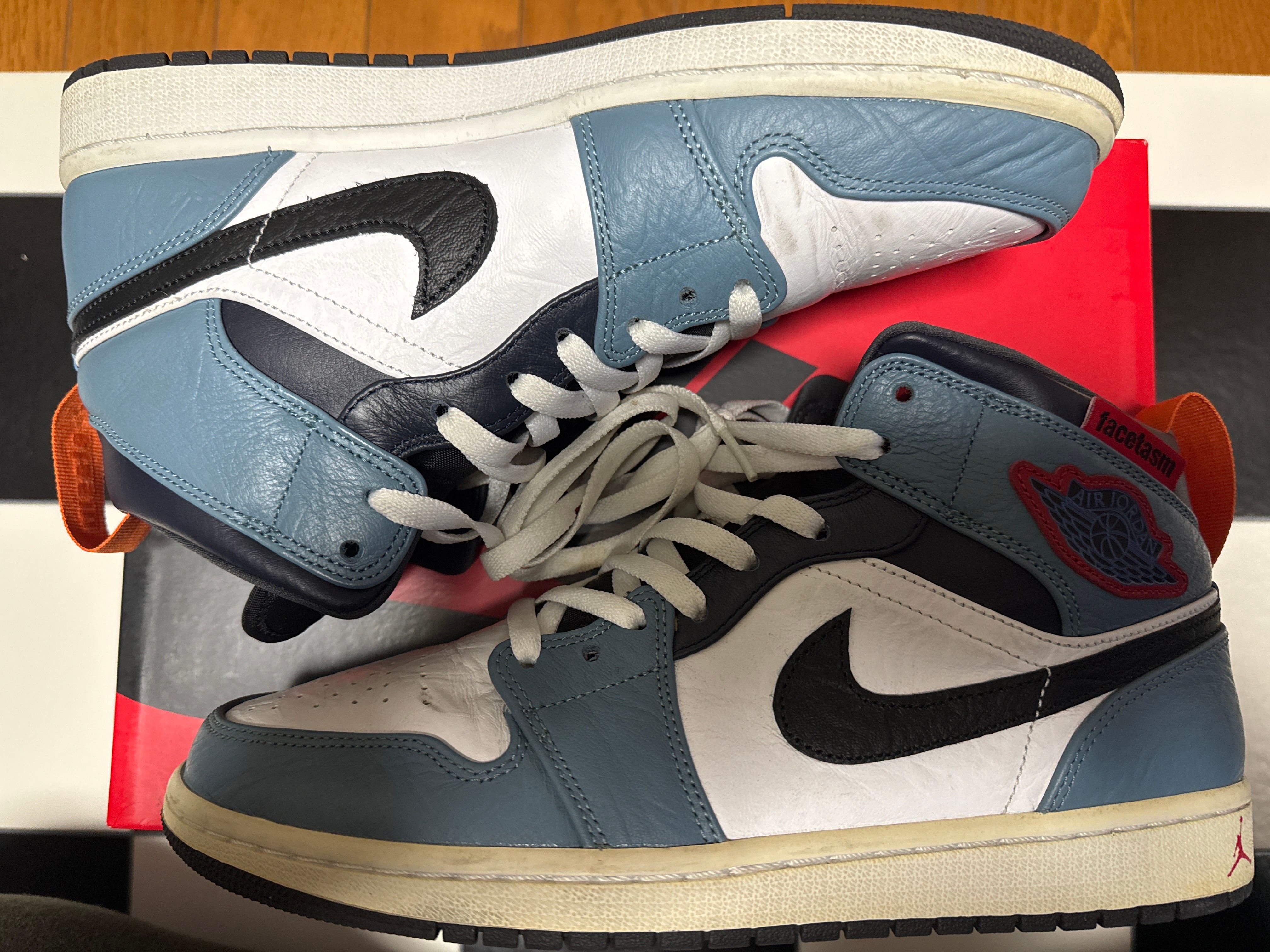 FACETASM × Nike Air Jordan 1 Mid "White/Navy"