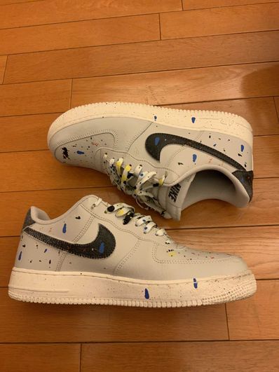 ナイキ エア フォース 1 '07 ペイントスプラッター ライトボーン