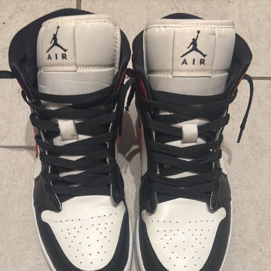 Nike Women's Air Jordan 1 Mid "Sail/Off Noir/White/Gym Red"