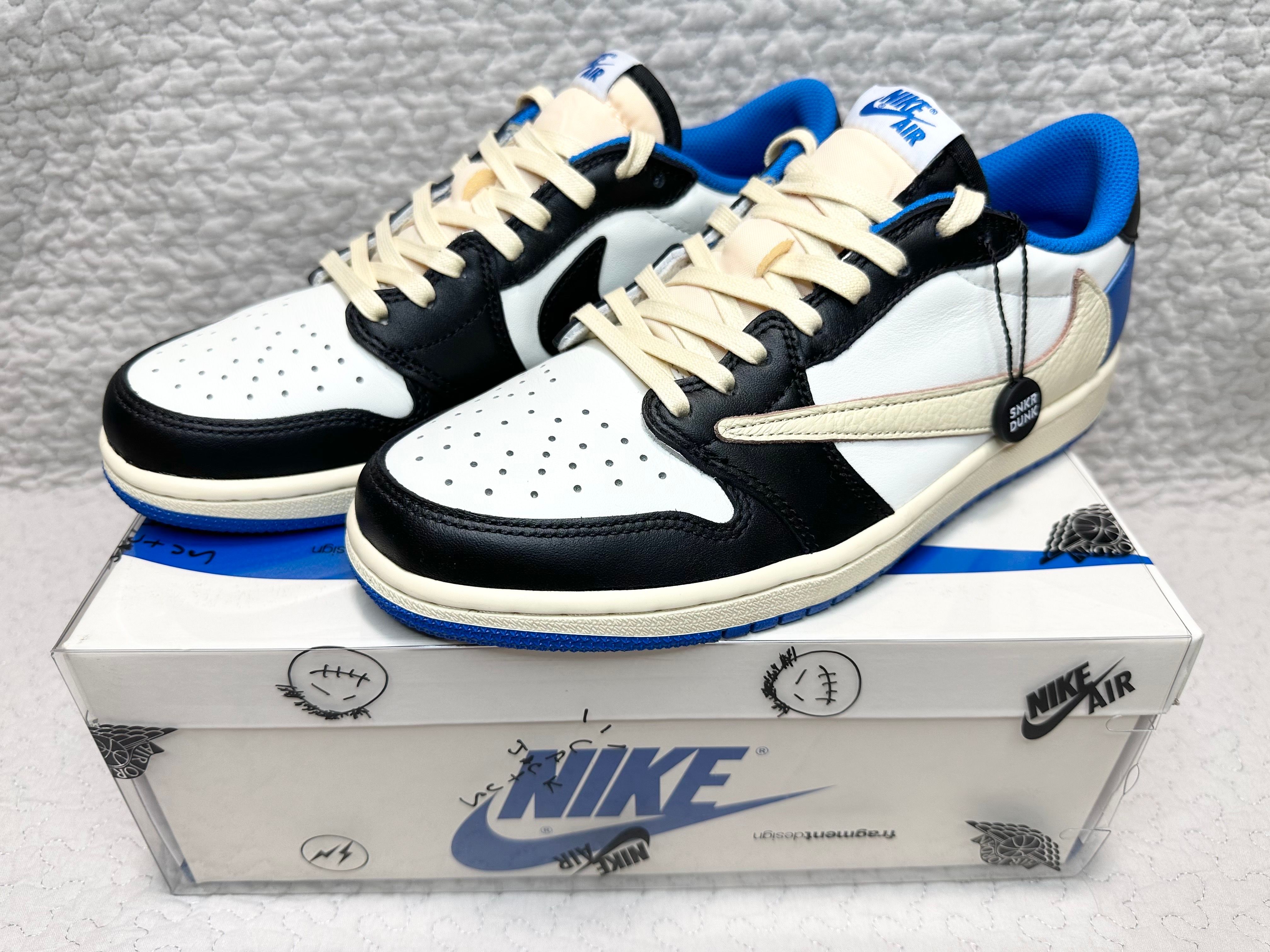 Travis Scott × fragment design × Nike Air Jordan 1 Low OG SP "Military Blue"