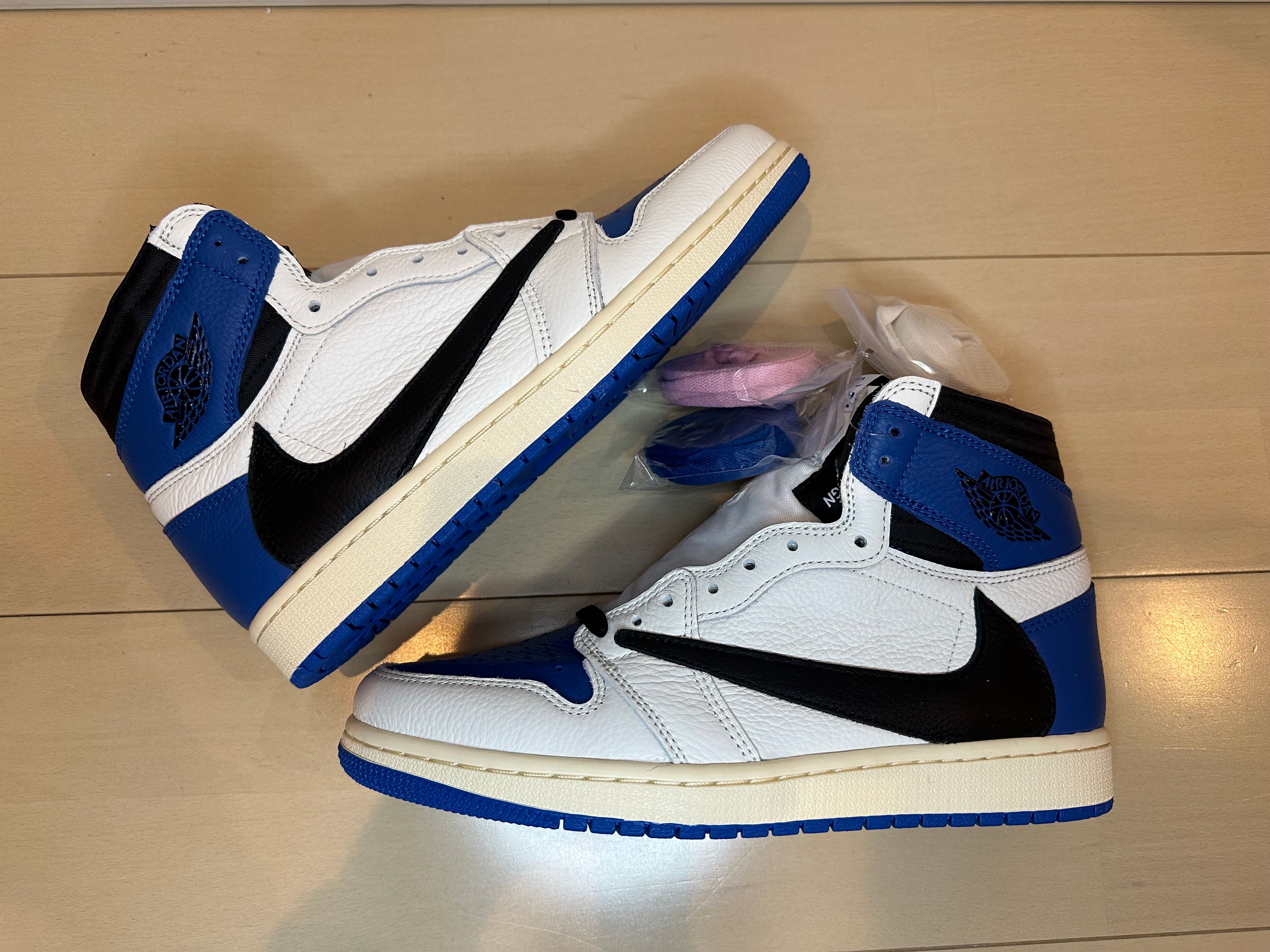 Travis Scott × fragment design × Nike Air Jordan 1 Retro High OG SP "Military Blue"