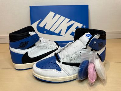 Travis Scott × fragment design × Nike Air Jordan 1 Retro High OG SP "Military Blue"
