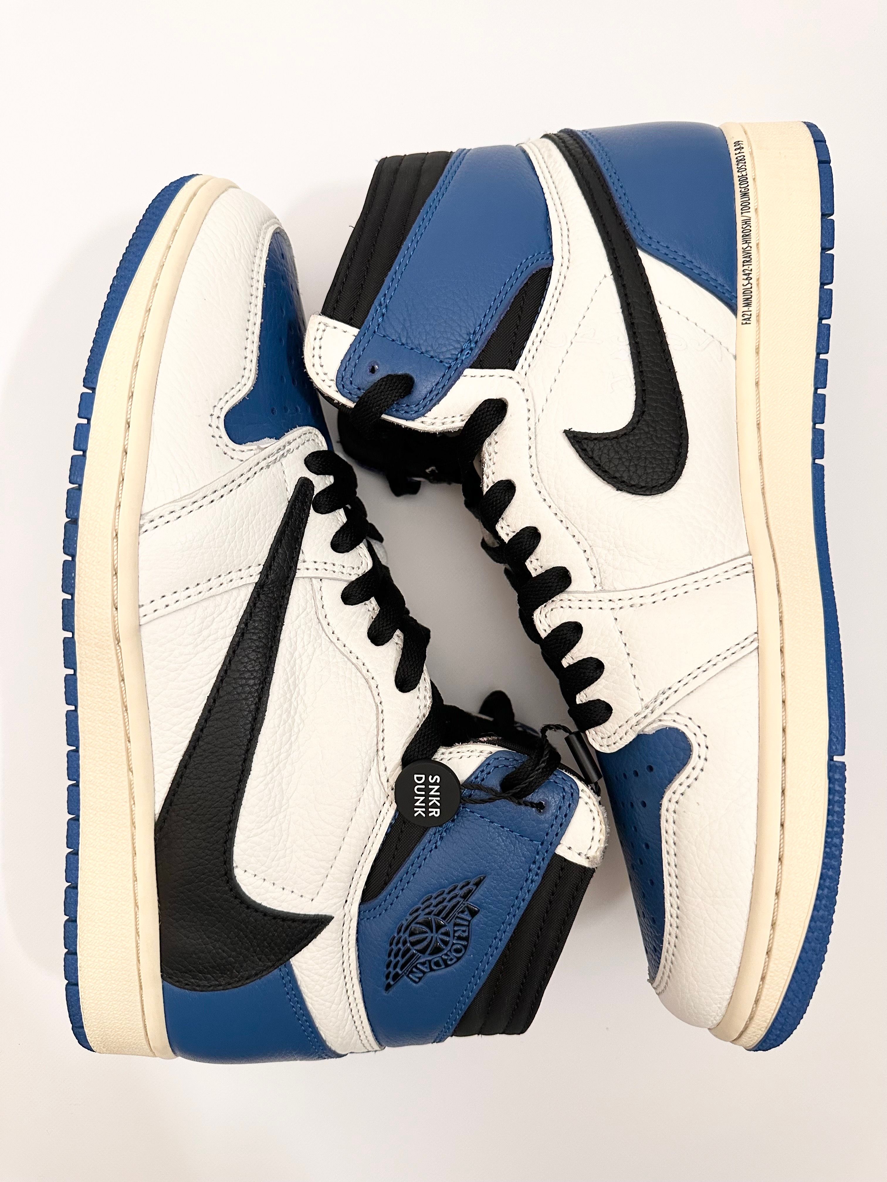 Travis Scott × fragment design × Nike Air Jordan 1 Retro High OG SP "Military Blue"