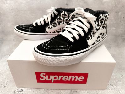Supreme × Vans Monogram S Logo Skate Grosso Mid "Black"