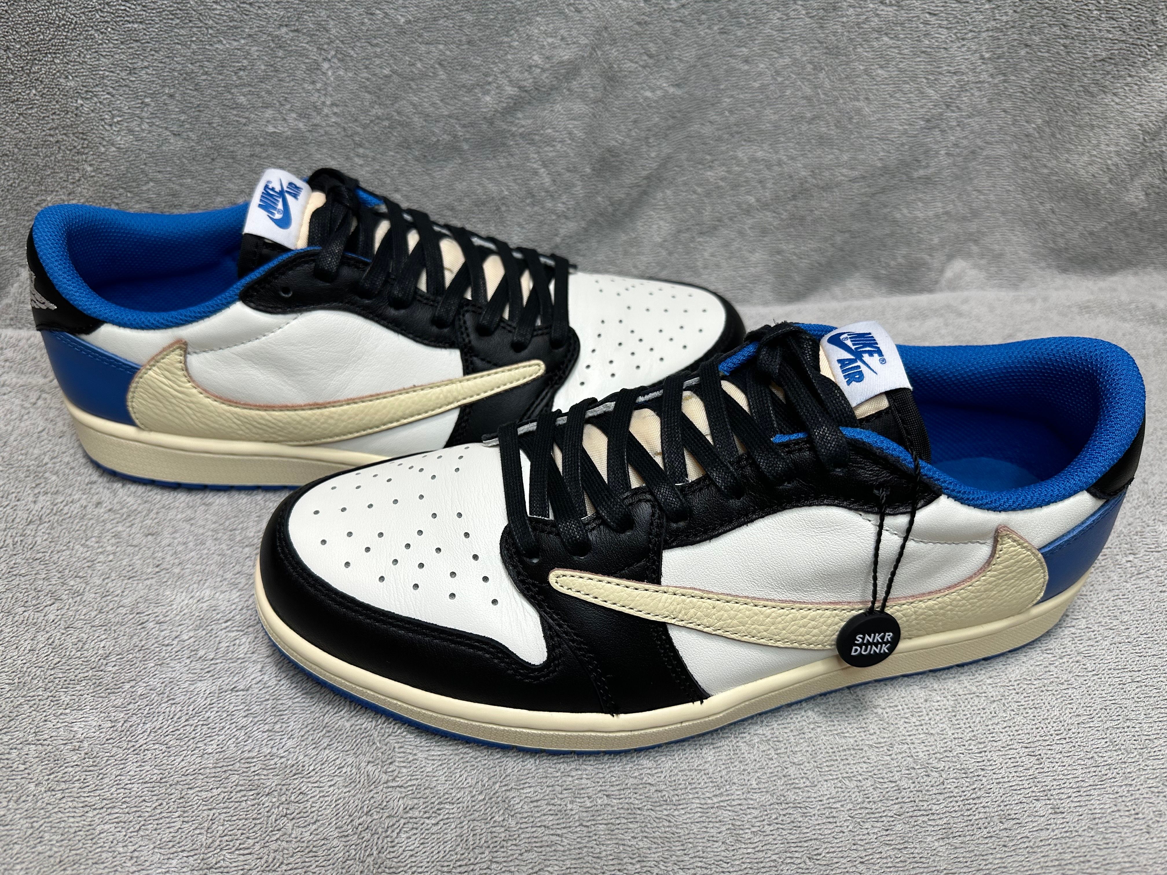 Travis Scott × fragment design × Nike Air Jordan 1 Low OG SP "Military Blue"