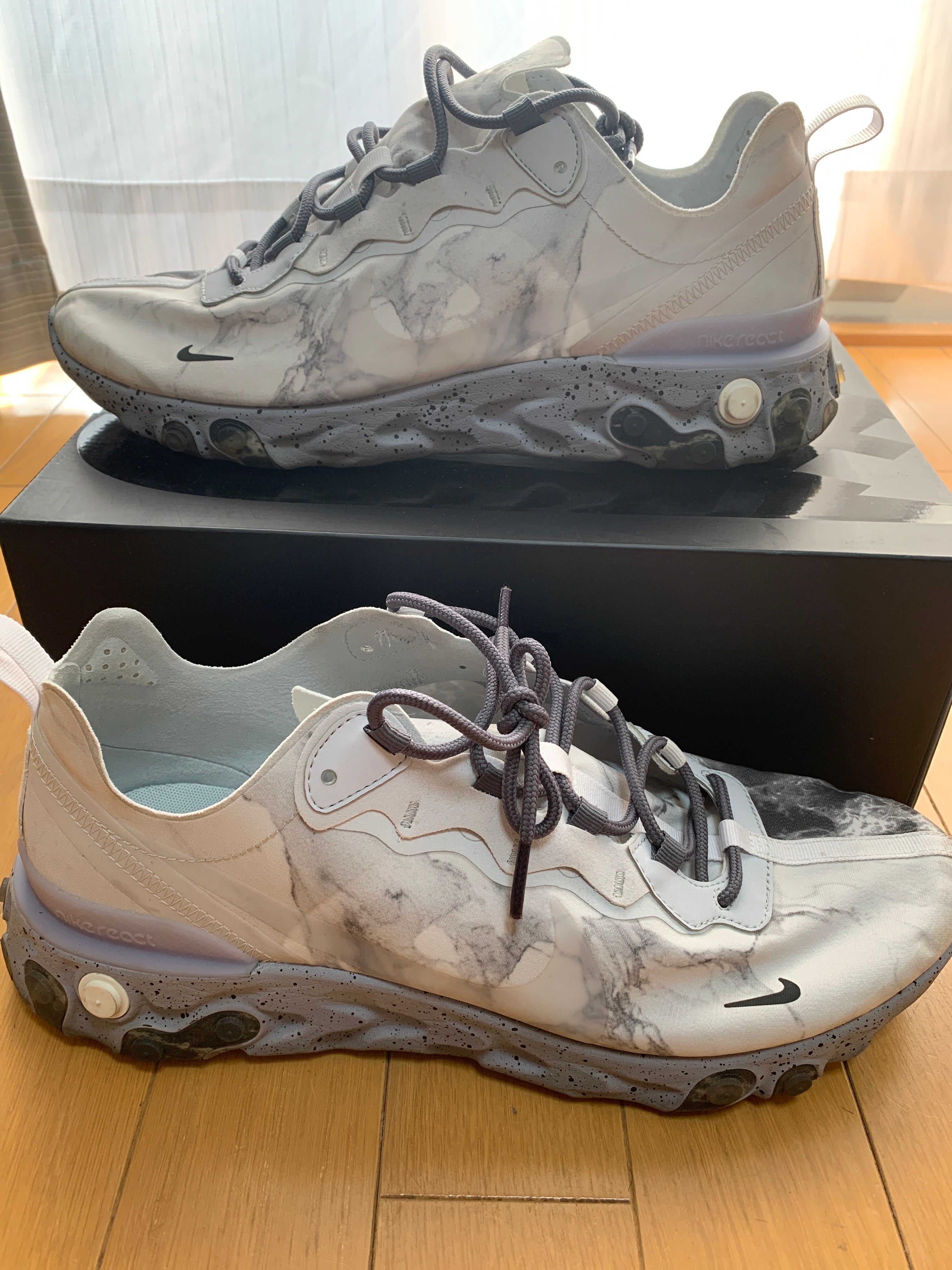 KENDRICK LAMAR×NIKE REACT ELEMENT 55 "PURE PLATINUM/CLEAR-WOLF GREY-BLACK"