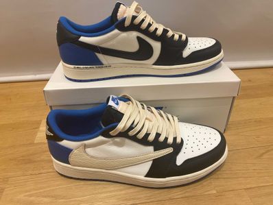 Travis Scott × fragment design × Nike Air Jordan 1 Low OG SP "Military Blue"