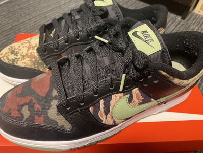 NIKE DUNK LOW SE "BLACK MULTI CAMO"