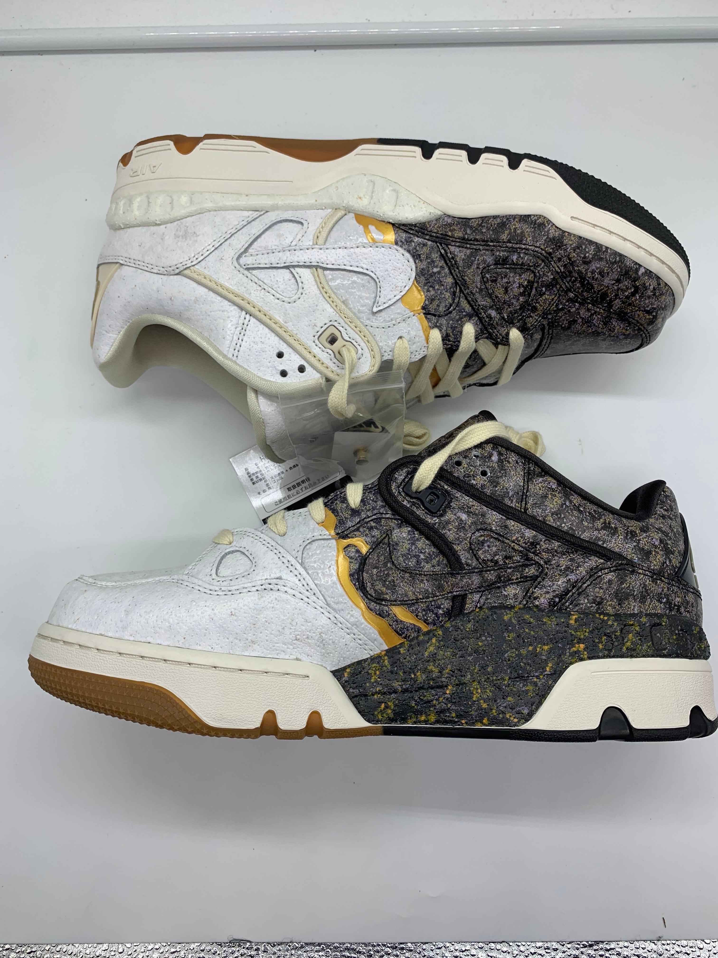 ニゴー × ナイキ エアフォース3 ロー "金継ぎ/ファントム アンド ナイトスタジアム" (NIGOヒールロゴ)