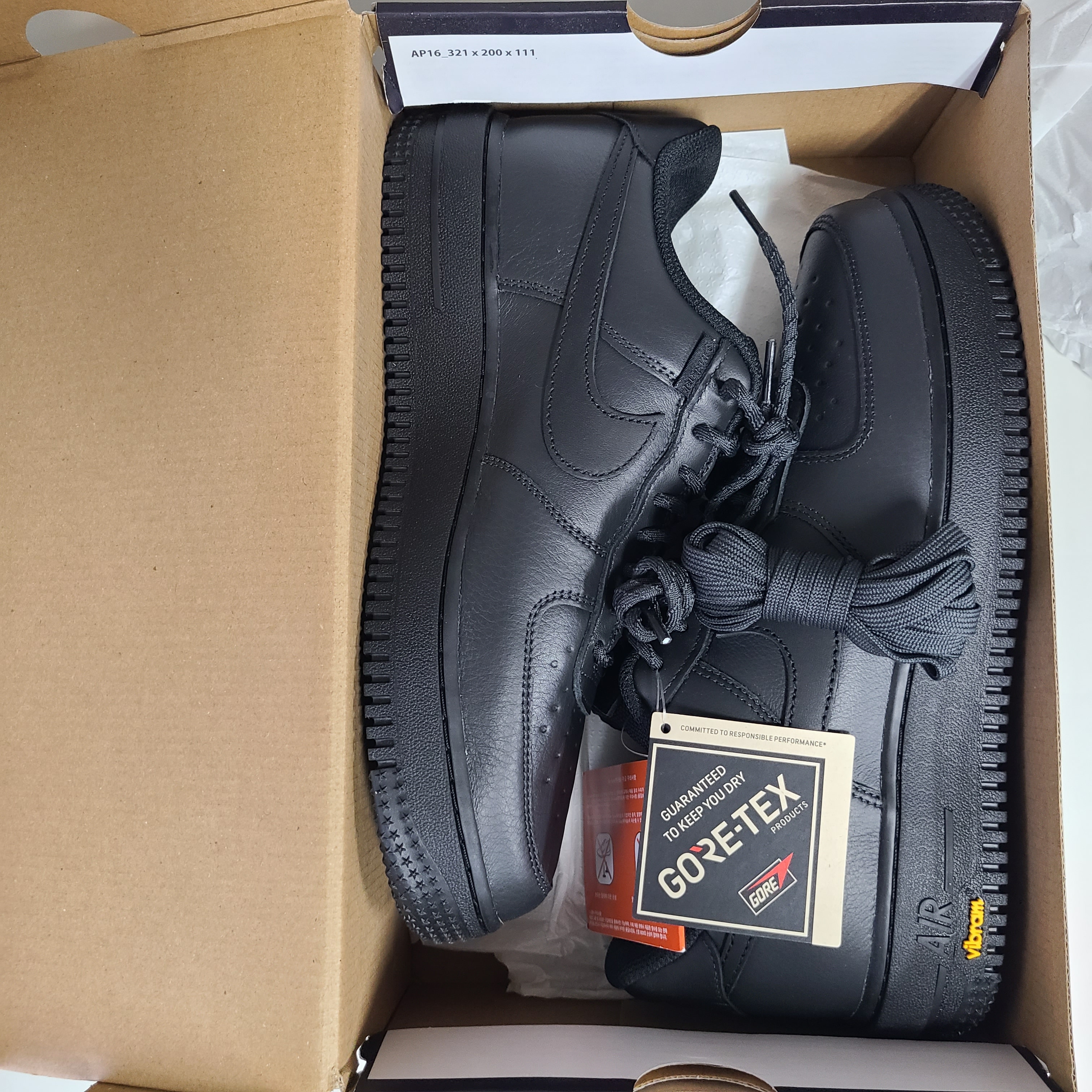 Nike Air Force 1 Low GORE-TEX Vibram "Off Noir/Black"