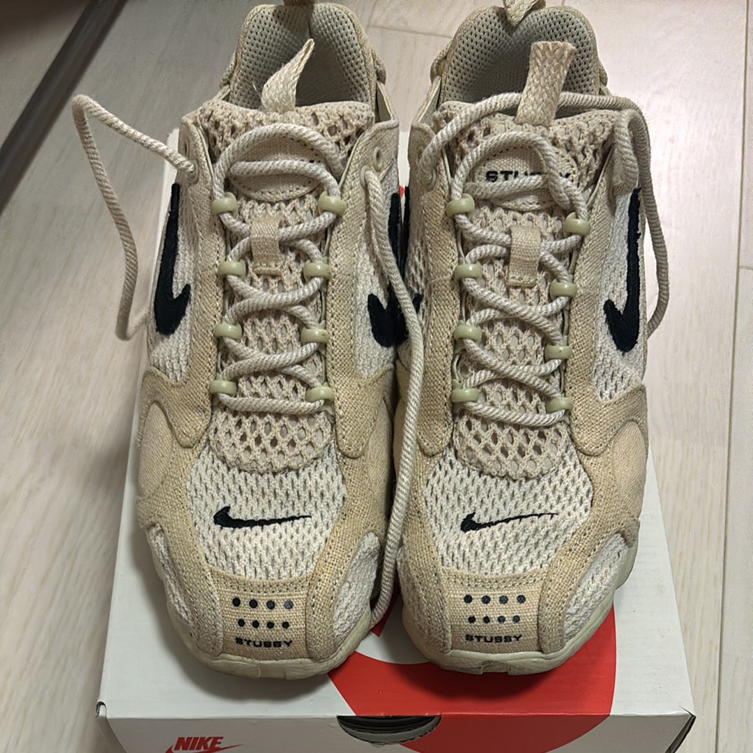 Stussy × Nike Air Zoom Spiridon CG 2 "Fossil/Black"