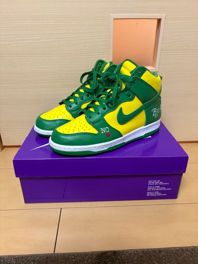 Supreme × Nike SB Dunk High By Any Means "Brazil"
