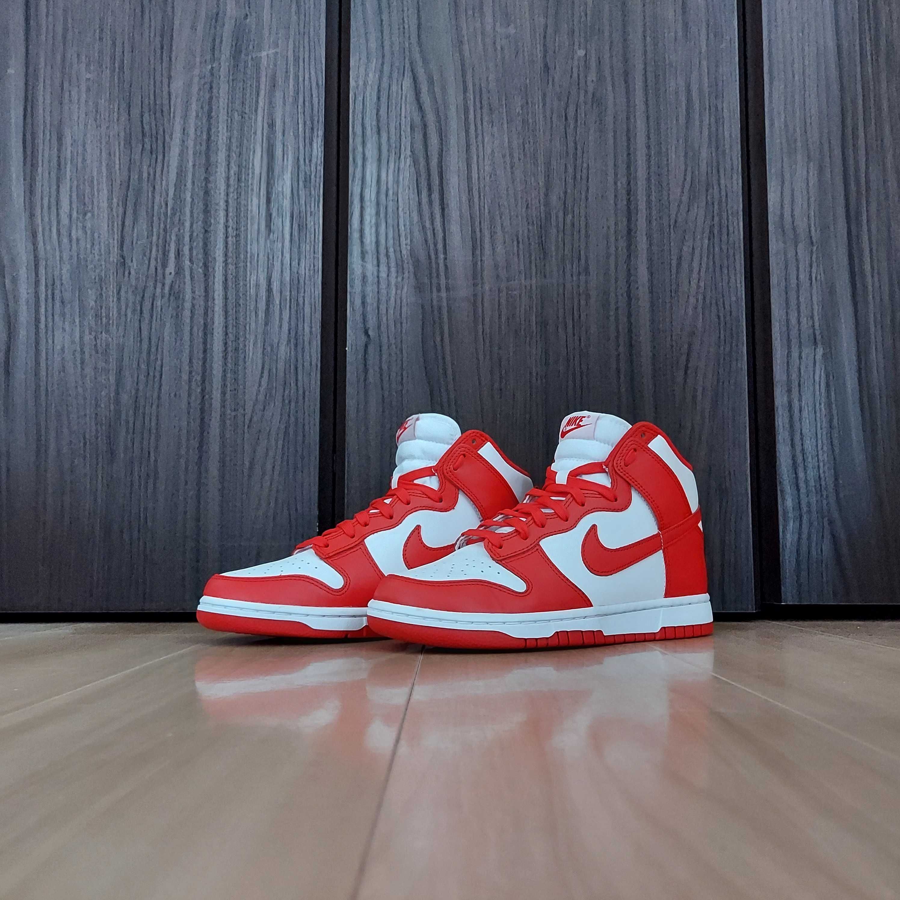 Nike Dunk High "Championship White and Red"